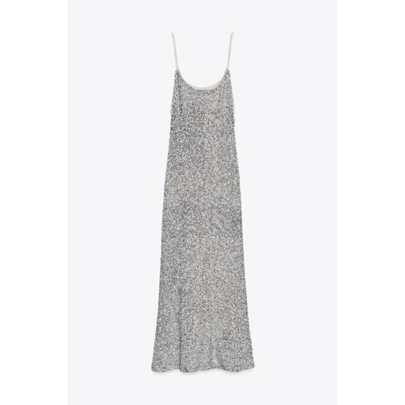 ZARA SEQUINNED CAMISOLE DRESS - Picture 3 of 4